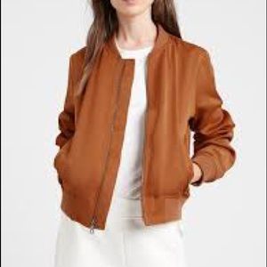 Satin cropped bomber jacket